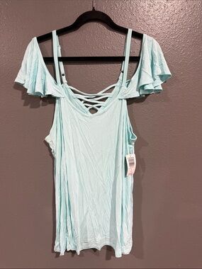 Torrid Cold Shoulder Criss Cross Top